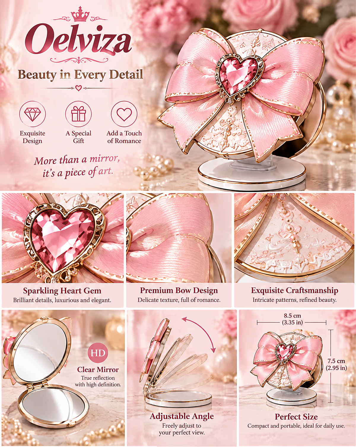 Crystal Bow Jewelry Phone Stand