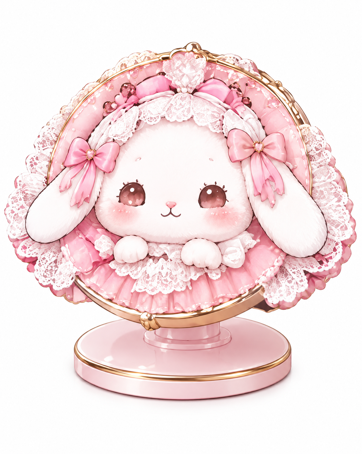 Cute Bunny Lace Phone Stand