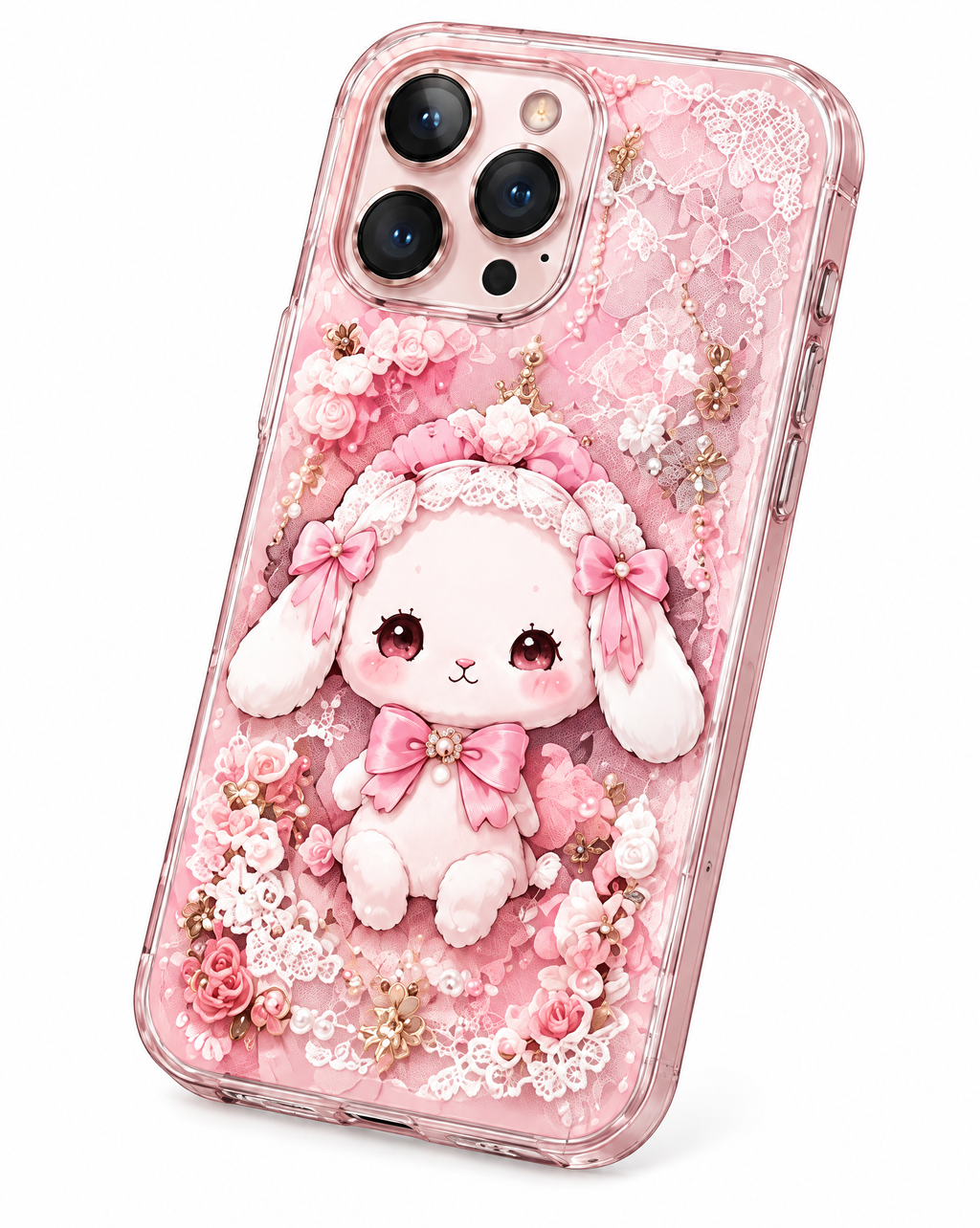 Cute Bunny Doll Lace iPhone Case