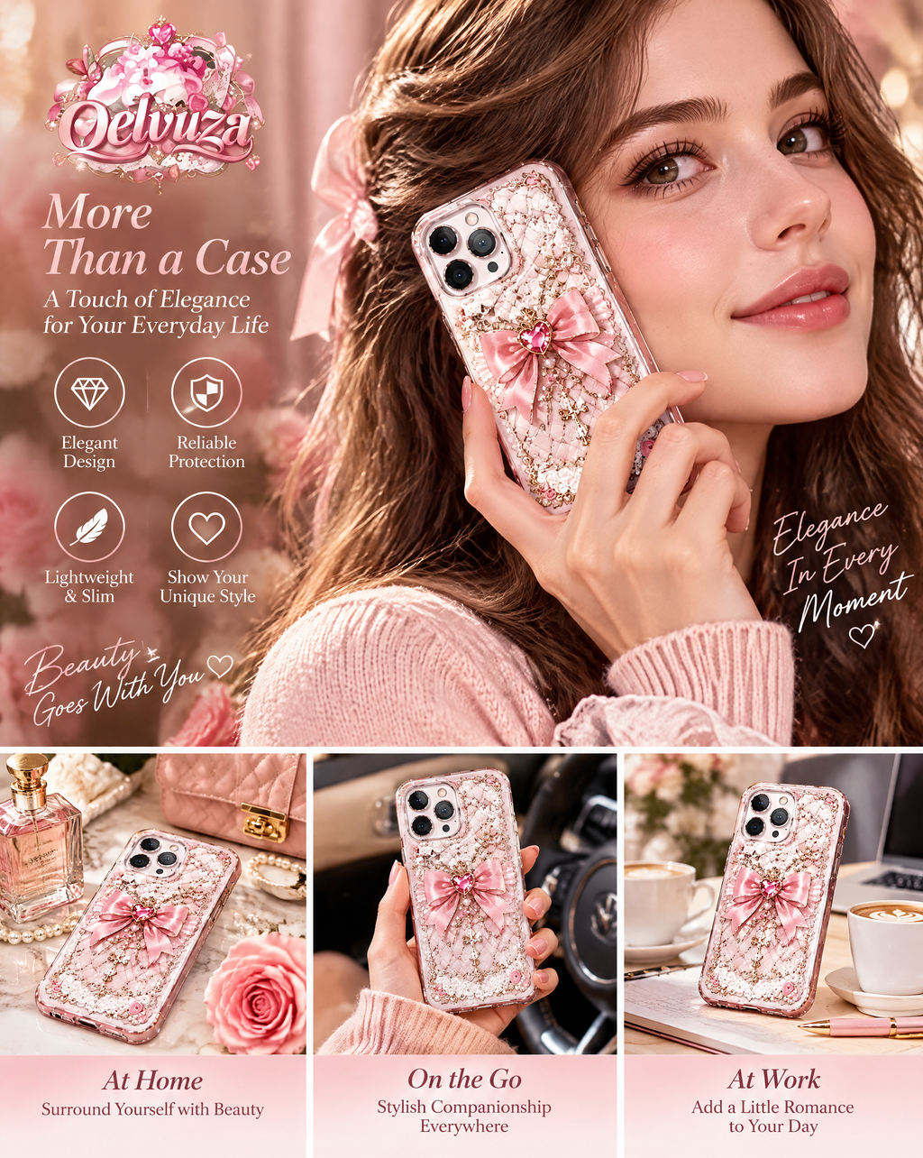 Vintage Pearl Cross Charm iPhone Case