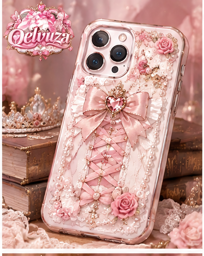 Crystal Ribbon Heart iPhone Case