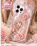 Pink Floral Pearl Chain iPhone Case