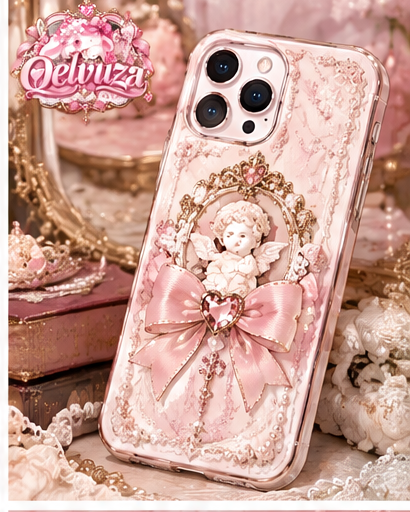 Elegant Angel Rose Pearl iPhone Case