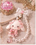 Bunny Lace Pearl Phone Charm