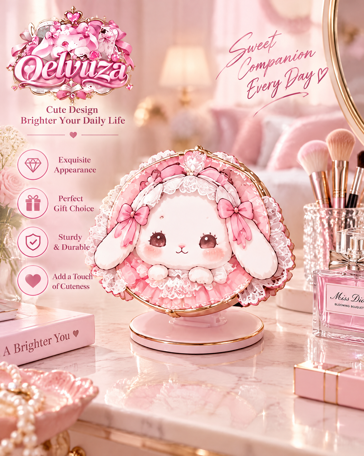Cute Bunny Lace Phone Stand