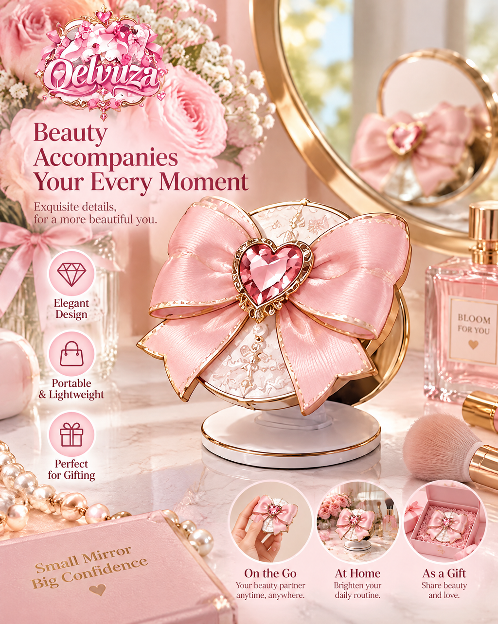 Crystal Bow Jewelry Phone Stand